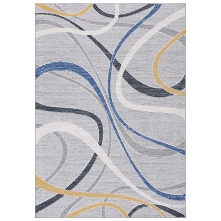 Safavieh 8 x 10 ft. Odyssey Modern Power Loomed Rectangle Area Rug Grey & Blue - Gold ODY812H-8